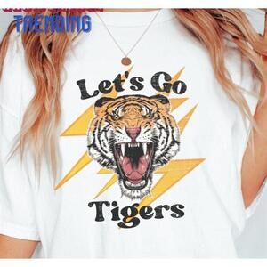 Tigers Shirt Tiger School Spirit Unisex